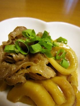 筍(淡竹〜はちく〜)と豚肉甘辛煮